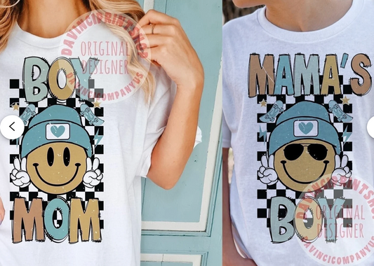BOY MOM/MAMA’S BOY MATCHING SHIRTS- YOUTH AND TODDLER